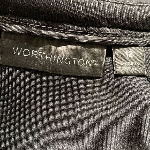 Worthington Black White Laser Cut Pencil Skirt Size 12 - Picture 7 of 8